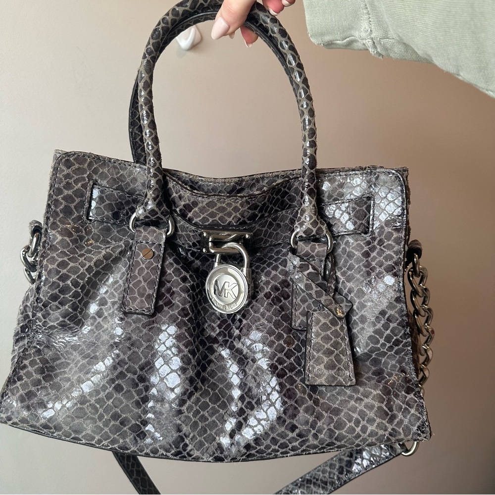 Michael Kors | Hamilton Grey Reptile Handbag